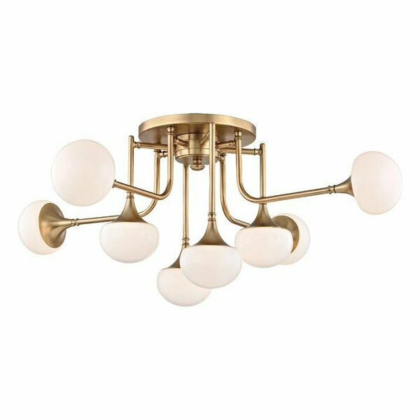 Hudson Valley Fleming 8 Light Semi Flush 4708-AGB